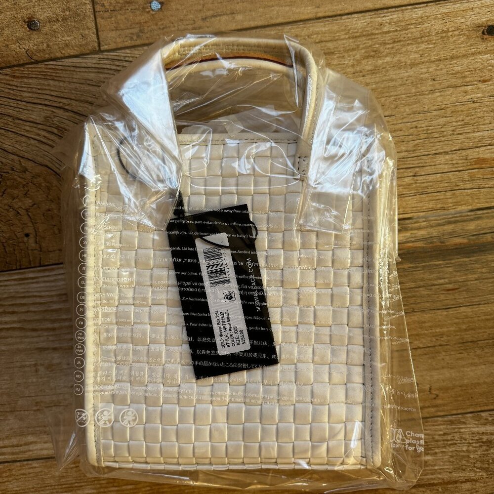 MZ Wallace  Micro Woven Box Tote  Color: Pearl Metallic $255 - Picture 6 of 7